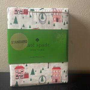 Kate Spade 2 Standard Pillowcases winter Christmas themed